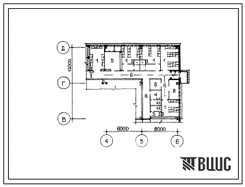 Типовой проект Б-3-85(272-10-2с) Хозяйственно-бытовые помещения 1 этажа магазина РЫБА торговой площадью 250 кв.метров, (убежище на 85 человек, размеры убежища 12м на 12м, режимы вентиляции 1,2,3).
