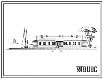 Типовой проект 1-50К-10  Одноэтажный трехквартирный жилой дом с 2,3 - комнатными квартирами с упрощенным благоустройством, стены каркасно-фибролитовые.
