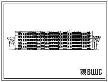 Типовой проект 1-463Д-31 Пятиэтажный шестисекционный жилой дом с лоджиями и балконами на 100 квартир (однокомнатных-20, двухкомнатных-40, трехкомнатных-30, четырехкомнатных-10).