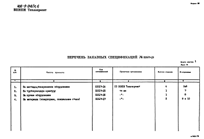 Альбом 5 Заказные спецификации. Часть 1 Материалы и оборудование печи