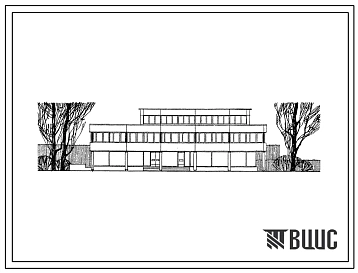 Типовой проект 2С-07-10 Общественный центр микрорайона на 6000 жителей в каркасно-панельных конструкциях серии ИИ-04.