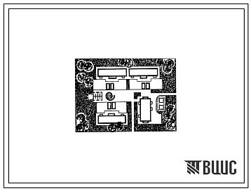 Типовой проект 214-02-169п Детский сад-ясли на 140 мест. Для строительства в IV климатическом районе на грунтах II типа просадочности. Схема генплана.