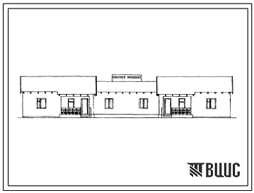 Типовой проект 185-42-144с/1 Одноэтажный двухквартирный блокированный жилой дом с 4-х комнатными квартирами типа 4А.