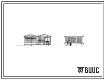 Типовой проект 246-9-21 Летний 2-х комнатный домик для учреждений отдыха на 6 человек