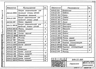 Выпуск 1-6 Соединительная секция для приточной камеры 2ПК80. Рабочие чертежи