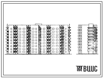 Типовой проект 85-045/1 Блок-секция 9-этажная 143-квартирная для малосемейных