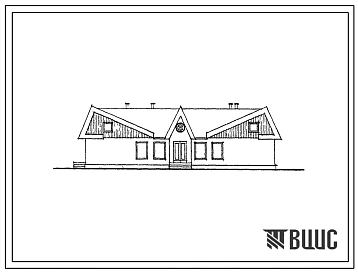 Типовой проект 286-1-179 Сельский комплексный приемный пункт на 3 рабочих места с жилыми помещениями для приемщика. Здание одноэтажное. Стены брусчатые.