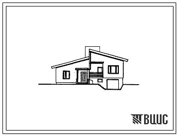 Типовой проект 183-000-352.85 Одноэтажный жилой дом с трехкомнатной квартирой типа 3Б, с гаражом с газобетонными стенами для государственного строительства в сельской местности латвийской ССР