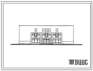 Типовой проект 274-30-124м.86 Торговый центр поселка (стены кирпичные). Тип 3