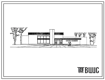 Типовой проект 264-13-45 Кинотеатр на 300 мест с клубными помещениями. Для строительства во 2 и 3 строительно-климатических зонах. Для сельского строительства.