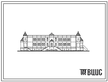Типовой проект 211-01-479м.88 Детские  ясли - сад на 95 мест. Грунты вечномерзлые. Здание двухэтажное. Стены из  трехслойных железобетонных панелей по серии 1.090.1-4м.