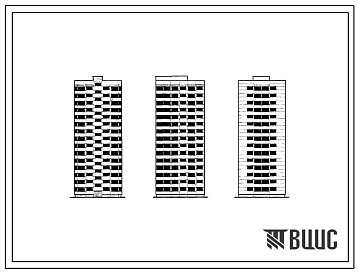 Типовой проект 1Лг-600А-9 Пятнадцатиэтажный односекционный крупнопанельный жилой дом на 90 квартир (однокомнатных  60, трехкомнатных  30).