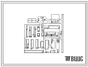 Типовой проект 816-01-31 Ремонтно-технические базы центральных усадеб хозяйств с парком 25, 50, 75, 100, 150 и 200 тракторов. Схемы планировок