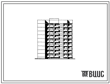 Типовой проект 91-049.13.86 Блок-секция угловая левая 9-этажная 36-квартирная 2Б-3Б-3Б-3Б для Белгородской области