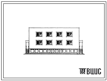 Типовой проект 214-2-134см Детские ясли-сад на 50 мест для сельского строительства в 1А и 1Г климатических подрайонах сейсмичностью 7, 8 и 9 баллов с вечномерзлотными грунтами