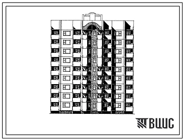 Типовой проект 90-0106.13.86 9-этажная 36-квартирная блок-секция торцевая правая для строительства в г. Воронеже и Воронежской области