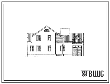 Типовой проект 24-0326.23.89 4-комнатная блок-квартира в двух уровнях с гаражом (для строительства в Украинской ССР)