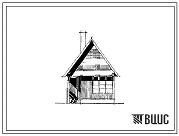 Типовой проект 181-000-624.87 Одноэтажный садовый летний домик отапливаемый. Площадь, м2: общая 11,6, веранды 8,2