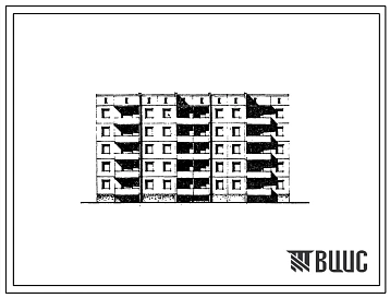 Типовой проект 97-015/1 Пятиэтажная сдвоенная поворотная блок-секция на 29 квартир (однокомнатных 1Б-9; двухкомнатных 2Б-9; трехкомнатных 3Б-11).