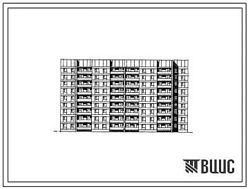 Типовой проект 81-012/1.2 9-этажная 90-квартирная блок-секция 1Б.1Б.2Б.2Б.2Б.2Б.2Б.2Б.3Б.3Б. Для строительства в 1В климатическом подрайоне, 2 климатическом районе.