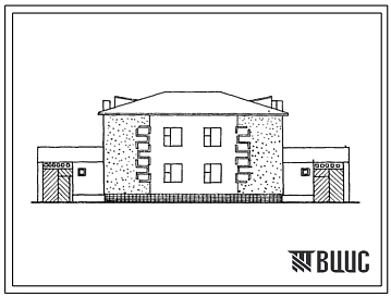Типовой проект 144-40-110.86 Двухэтажный двухквартирный жилой дом с 5-комнатными квартирами в двух уровнях