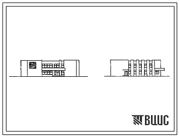 Типовой проект 284-1-87/80 Сельский дом быта на 46 рабочих мест. Здание двухэтажное. Каркас сборный железобетонный серии ИИ-04. Стены из кирпича.