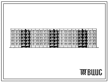 Типовой проект 111-60-26 Пятиэтажный трехсекционный дом на 89 квартир (однокомнатных 1А-2, 1Б-57; двухкомнатных 2А-30). Для строительства в 1В климатическом подрайоне, 2 и 3 климатических районах