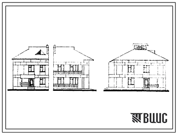 Типовой проект 17-041/1 Блок-секция торцовая левая на 2 квартиры (двухкомнатных 2Б-1, трёхкомнатных 3А-1)