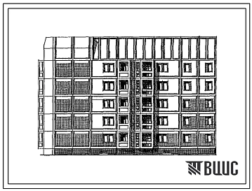 Типовой проект 97-0401м.13.89 Блок-секция 5-этажная 20-квартирная торцевая левая 2-3-3-3- (для строительства в пос. Синегорье и других районах Магаданской области)