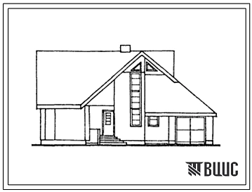 Типовой проект 143-000-661.13.87 Мансардный одноквартирный 5-комнатный жилой дом с газобетонными стенами и гаражом для государственного строительства в Латвийской ССР