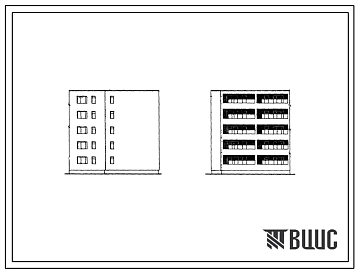 Типовой проект 85-09 Пятиэтажная блок-секция угловая (правая) на 15 квартир (однокомнатных 1Б-1, двухкомнатных 2Б-14). Для строительства в 1В, 2Б, 2В, 2Г, 3А, 3В климатических районах.