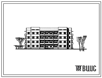 Типовой проект 161-26-48п/1 Четырехэтажное общежитие на 96 человек. Для строительства во 2 и 3 климатических районах на просадочных грунтах
