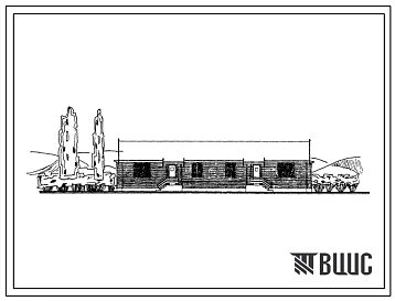 Типовой проект 186-115-56 Одноэтажный двухквартирный дом с трехкомнатными квартирами 3Б. Для строительства в 1В климатическом подрайоне