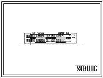 Типовой проект 1-464ДС-59 Двухэтажный двенадцатиквартирный двухсекционный дом на 12 квартир ( однокомнатных  4, двухкомнатных  4, трехкомнатных  4).