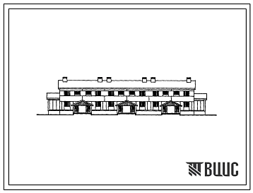 Типовой проект 113-23-79.85 Двухэтажный блокированный жилой дом на 6 квартир