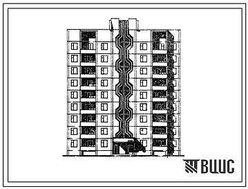 Типовой проект 90-0111.13.86 Блок-секция 9-этажная 54-квартирная с одно-двухкомнатными квартирами для строительства в Тамбовской области