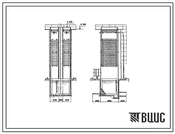 Типовой проект 901-6-52 Градирни с вентиляторами 06-300 № 8 пленочные и капельные с секциями площадью 2 м2 со стальным каркасом