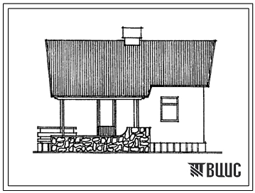 Типовой проект 184-000-205с Одноэтажный двухкомнатный садовый домик.