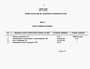 Альбом 4 Спецификации оборудования
