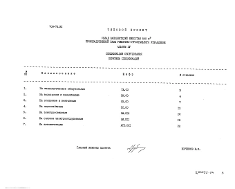 Альбом 4 Спецификации оборудования