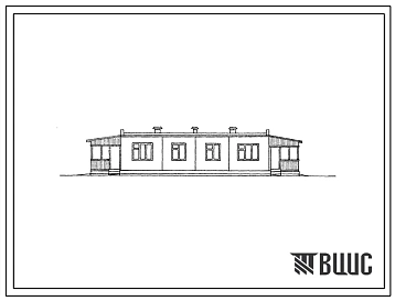 Типовой проект 181-48-1с/1 Одноэтажный блокированный жилой дом на 2 квартиры типа 3А. Для строительства в 3 климатическом районе сейсмичностью 8 и 9 баллов