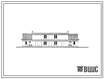 Типовой проект 184-52-118с 2-этажный 2-квартирный жилой дом с 5-комнатными квартирами (кухни выносные, стены из силикатобетонных блоков по серии ИИ-10с-1с).