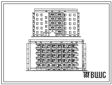 Типовой проект 135-63-71с.13.87 5-этажный 58-квартирный жилой дом для молодежных кооперативов. Для строительства в Азербайджанской ССР.