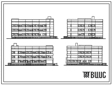 Типовой проект 252-1-81 Изоляционно-диагностический корпус детской больницы на 300 коек с поликлиникой на 240 посещений в смену. Здание трёхэтажное. Каркас сборный железобетонный серии ИИ-04. Стены из керамзитобетонных панелей.