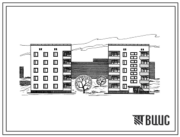 Типовой проект 87-07/72 Блок-секция пятиэтажного дома рядовая правая на 10 квартир (двухкомнатных 2Б-5, трехкомнатных 3Б-5). Для строительства во 2В, 3Б 3В климатических подрайонах Украинской ССР.
