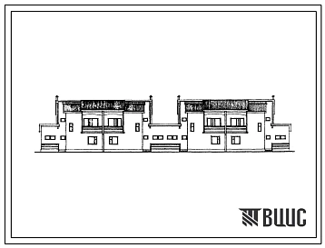 Типовой проект 178-153-10с.85 Двухэтажный жилой дом на 4 пятикомнатные квартиры типа 5Б из монолитного железобетона для государственного строительства в сельской местности