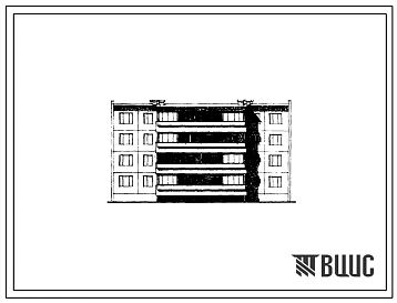 Типовой проект 76-019СП/1 Четырехэтажная блок-секция на 16 квартир (двухкомнатных 2Б — 8, трехкомнатных 3Б — 8). Для строительства в IVА и IVГ климатических подрайонах на грунтах II типа просадочности, сейсмичностью 9 баллов.