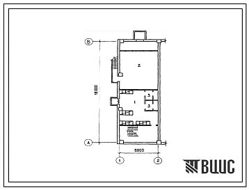 Типовой проект П-2-20(816-1-94.86) Помещения технического подвала цеха по ремонту агрегатов водопроливной техники с программой 150 условных ремонтов в год, (убежище на 20 человек, размеры убежища 18м на 6м, режимы вентиляции 1,2,3).