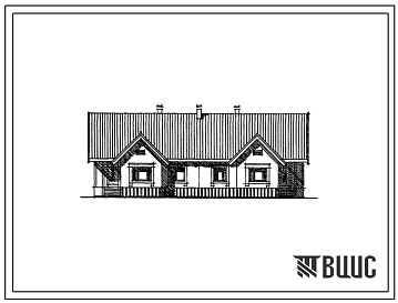 Типовой проект 183-221-6.83 Одноэтажный двухквартирный жилой дом с трехкомнатными квартирами для индивидуальных застройщиков.