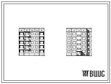Типовой проект 94-041 5-этажная крупнопанельная рядовая блок-секция на 15 квартир 2Б.2Б.2Б (двухкомнатных-15). Для строительства во 2 и 3 климатических районах Украинской ССР.